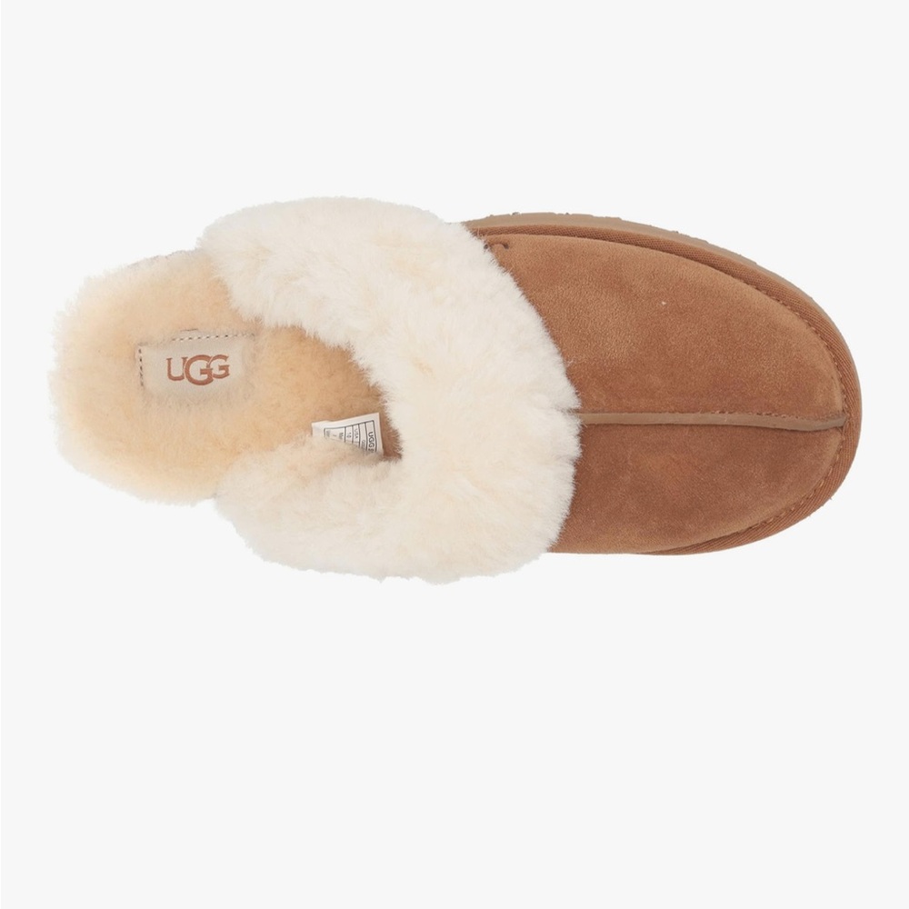 UGG Women's Disquette chestnut Shearling slip ons - Picture 7 of 17
